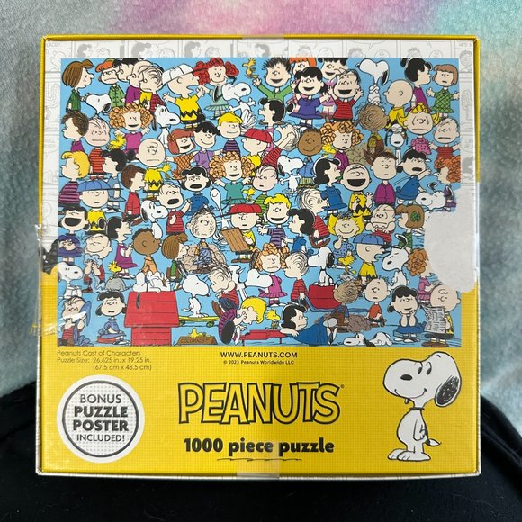 Peanuts - Cast of Characters - 1000 Piece Puzzle with Poster - Picture 2 of 2